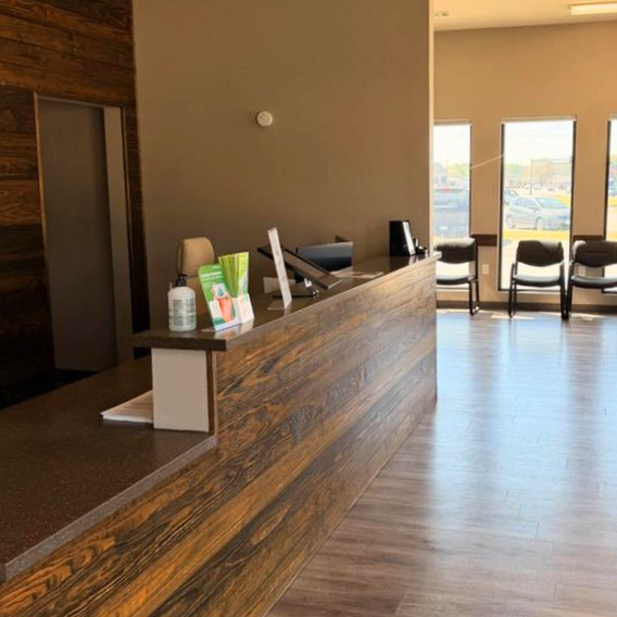 Front desk and waiting area at Vital Longevity Clinic in Searcy